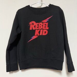 Baby Teith, Rebel Kid Black Sweatshirt, size 5/6